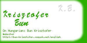 krisztofer bun business card